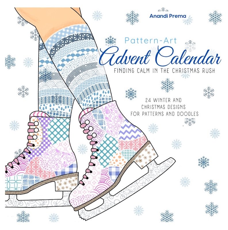 Cover of a Zentangle-inspired Advent book for creative holiday fun.